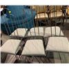 Image 1 : Set of 6 Iron High Back Chair w/Padded Seats