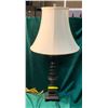 Image 1 : Heavy Turned Pedestal Table Lamp