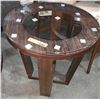 Image 1 : Glass Top End Round Coffee Table 22in. Round