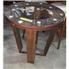 Image 2 : Glass Top End Round Coffee Table 22in. Round