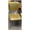 Image 2 : Set of 6 Chrome & Gold Speckled Vinyl Retro Dining Chairs (As New)