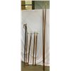 Image 1 : Lot of 7 wood and brass pole reachers