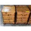 Image 2 : Pair of solid pine night stands, 18"w x 24"h