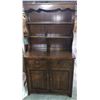 Image 1 : Country style oak buffet and hutch shelf, 38" wide x 70" tall