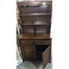 Image 2 : Country style oak buffet and hutch shelf, 38" wide x 70" tall