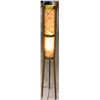 Image 1 : Vine print wooden tube style floor lamp