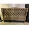 Image 1 : New tufted wingback fabric king size headboard, 85"w x 65"h