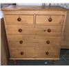 Image 1 : 5 Drawer rustic pine chest of drawers, 38" wide x 43" high