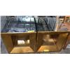 Image 1 : Pair of mirrored end tables, 20" x 20"