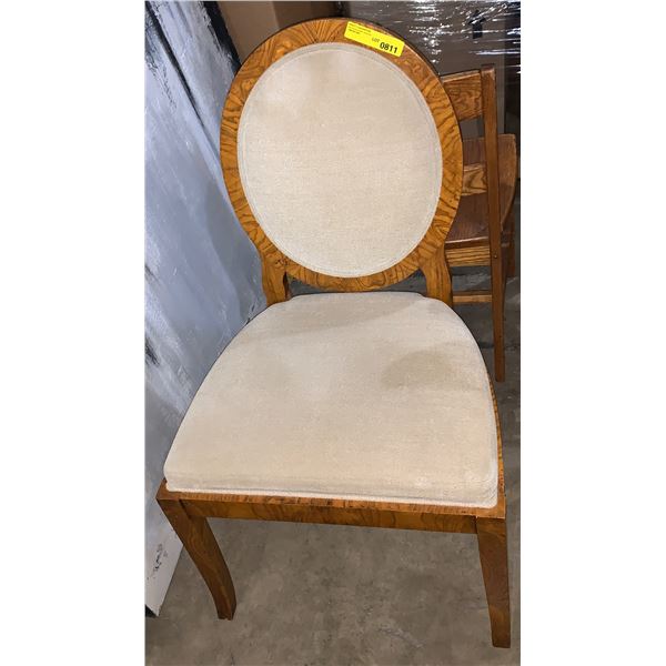 Burled walnut cameo back parlor chair