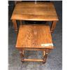 Image 2 : Two piece oak nesting table set