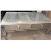 Image 2 : Italian mirrored and glass coffee table, 48"w x 28"d