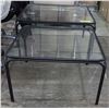 Image 1 : Style in Form 2pc. glass coffee set, 30 x 30 and 26 x 26