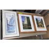 Image 1 : 3 pictures, one Sue Coleman signed, 13 x 25, 2 by Olof and Elizabeth Carmel, 18 x 22 each