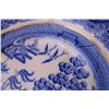 Image 4 : (2) Blue Willow Serving Plates (1 Repaired) + Blue Willow Bowl