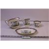 Image 1 : Royal Albert “Silver Birch” Cream & Sugar Set, Tray, and Gravy Boat