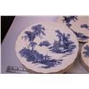 Image 2 : Johnson Bros “The Old Mill” Hand Engraved China (11-Plates 7-Bread Plates 6-Saucers 5-Fruit Bowls 8-
