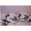 Image 4 : Johnson Bros “The Old Mill” Hand Engraved China (11-Plates 7-Bread Plates 6-Saucers 5-Fruit Bowls 8-