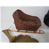 Image 3 : Wicker Sleigh & Turkey - Carved Bird & Leaf Dish - Lunch Bag - Wooden Holder