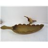 Image 5 : Wicker Sleigh & Turkey - Carved Bird & Leaf Dish - Lunch Bag - Wooden Holder