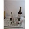 Image 1 : Wine glasses, shooter glasses, bottle