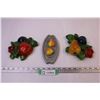 Image 1 : (3) Fruit Chalk Art Wall Hangers