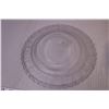 Image 3 : Pressed Glass Bread Plate + Milk Glass Divided Dish
