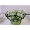 Image 3 : Green Glass Divided Dish, Christmas Salt and Pepper Shakers + Misc