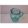 Image 2 : Teal Glass Pitcher (Crack)