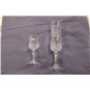 Image 4 : 4 Crystal Champagne Flutes, 2 Crystal Liqueur Glasses