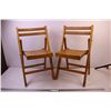 Image 1 : (2) Wooden Kids’ Folding Chairs