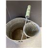Image 2 : Metal Mop Bucket with Wooden Handle