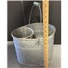 Image 3 : Metal Mop Bucket with Wooden Handle