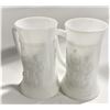 Image 1 : TWO Federal Glass Beer Steins, Tavern Scene, Milk Glass