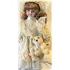 Image 5 : Porcelain Doll with Teddy Bear