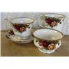 Image 1 : Royal Albert Three Roses Tea Cup, Cup and Bowl