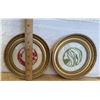 Image 2 : Custom Round Framed Cross Stitch Pictures (x2)