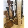 Image 3 : Lot of Vintage Wood Candlesticks