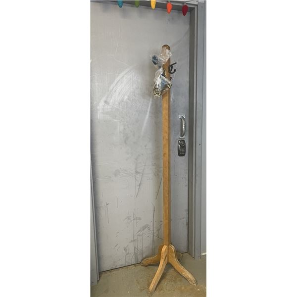 Wooden Coat Tree , Free Standing Coat Stand