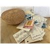 Image 1 : Buttons and wicker basket