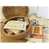 Image 2 : Buttons and wicker basket