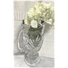 Image 1 : Czech Pinwheel Star Clear Lead Crystal Vase / Pitcher