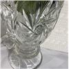 Image 2 : Czech Pinwheel Star Clear Lead Crystal Vase / Pitcher