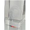 Image 2 : Elvis Presley Etched Crystal Glass Cube Paperweight w/Light Base #1