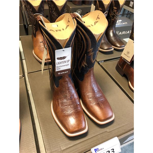 2 ASSORTED PAIRS OF ARIAT MEN'S SIZE 10, EE WIDE COWBOY BOOTS