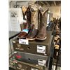 Image 1 : 3 ASSORTED PAIRS OF ARIAT MEN'S SIZE 7.5, EE WIDE COWBOY BOOTS