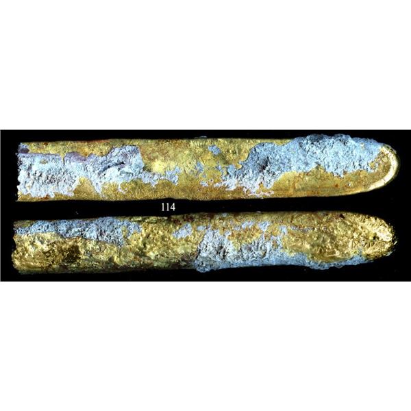 Gold "Golden Fleece wreck," sunk ca. 1550 in the northern Caribbean Long, flat bar #46, 17¼K, cut at