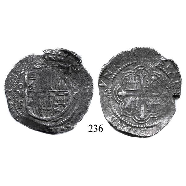 Atocha, sunk in 1622 west of Key West, Florida Mexico City, Mexico Cob 8 reales, 1610F, Grade 1 (est