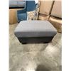Image 1 : BRAND NEW 2 TONE GREY FABRIC OTTOMAN - RETAIL $199