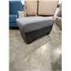Image 2 : BRAND NEW 2 TONE GREY FABRIC OTTOMAN - RETAIL $199